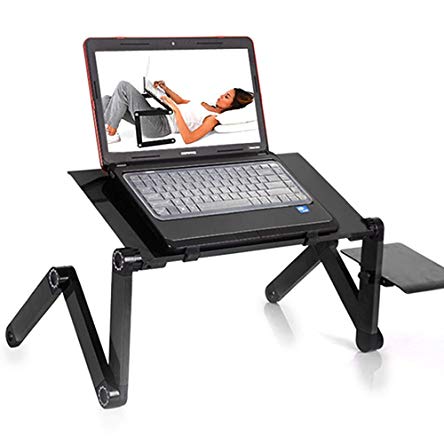 Laptop Stand Desk Portable Table Bed Sofa Folding Adjustable Width Stand Tray Stand up Desk (black2)