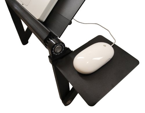 LapWorks Wizard MouzPad (size 6-1/4 x 7-3/4 inches) - Mouse Pad Platform & Adjustable Angle Leg Clamp only - DOES NOT INCLUDE THE WIZARD DESK STAND, LAPTOP OR MOUSE.