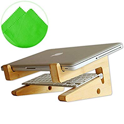 First2savvv MT-PB-13 Wooden Dock Laptop Vertical Desktop Radiating Holder Stand Heat Dissipation for Macbook Air Macbook Pro 15