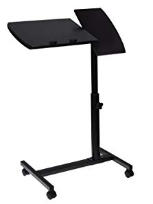 Rolling Adjustable Laptop Desk Table Stand Tray over Hospital Bed by Auctiva
