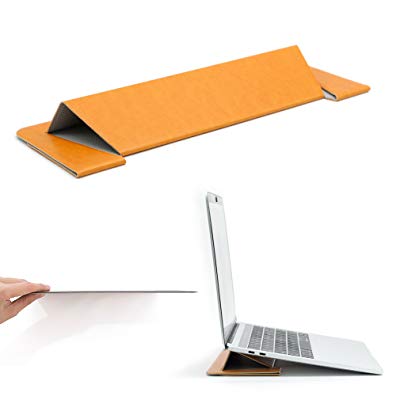 SenseAGE Universal Ultra Lite Flat Stand for Laptop(Warm Yellow), Laptop Stand, Portable Stand, Notebook Pad, Macbook Stand for Windows Laptop/Dell/Lenovo/HP/MacBooks