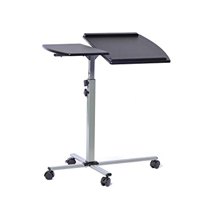 Techni Mobili Height Adjustable Laptop Cart, Graphite
