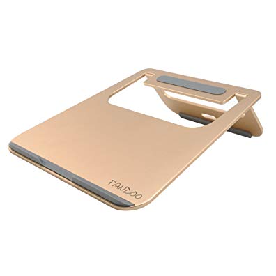 Portable Aluminum Laptop Stand Computer brackets for Macbook Air Macbook Pro and iPad Pro (gloden)