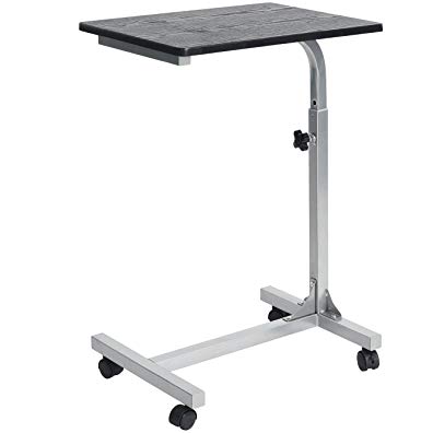 Coavas Overbed Table Medical Adjustable Portable Notebook Desk Sofa Side Table for Studying Reading Breakfast Table