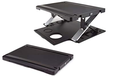 A-Stand Portable Laptop Computer Standing Desk and Tablet Holder Stand Case with 20 Adjustability Settings Black