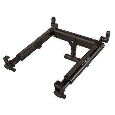 Ultimate Support HYM-100QR | HyperMount Series Desktop Thread Mountable Laptop DJ Stand Adjustable Telescoping Support Arms