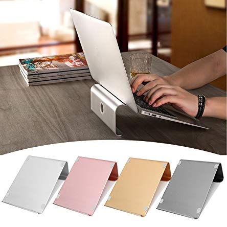 Caveen Aluminum Laptop Tablet Stand Holder Notebook Bracket Cooling Base Fits 11 inch to 17 inch Laptop MacBook Silver