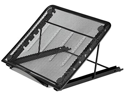 Youdepot Mesh Ventilated Adjustable Laptop Stand for Laptop / Notebook / iPad / Tablet and more (Black)